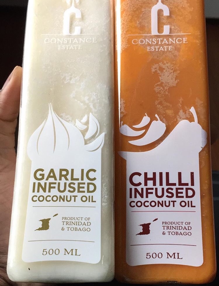 Garlic and Chilli Infused Oils from Constance Estate Trinidad